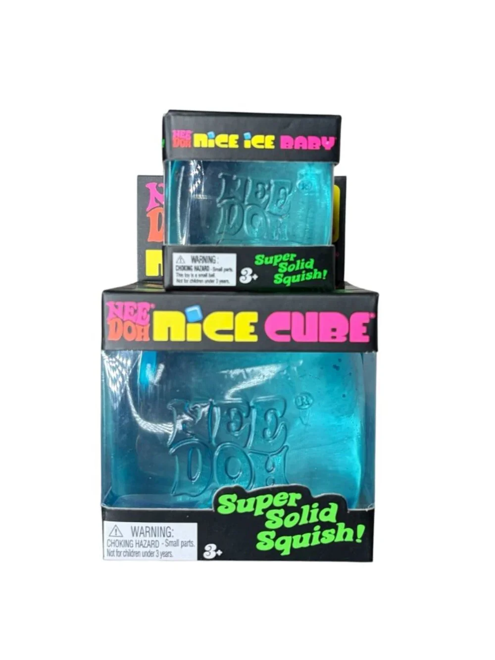 Viral NeeDoh Nice Cube and Nice Ice Baby Bundle BLUE NEW